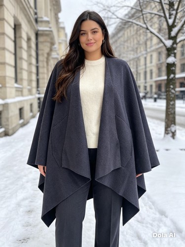 Oska purple cape - , coat
