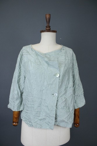 Oska sage green abstract silk - oska,