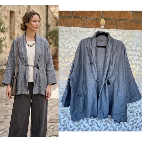 Oska linen cotton drape - cotton, kimono