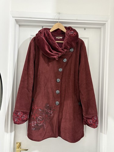 Deerberg oska coat burgundy - by,