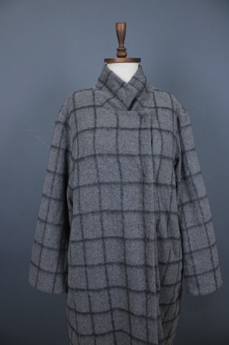 Oska gray plaid lemi wool - plaid,