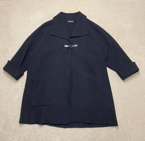 Oska boiled wool poncho coat - boiled,