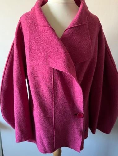 Oska jacket pink boiled wool - pink,
