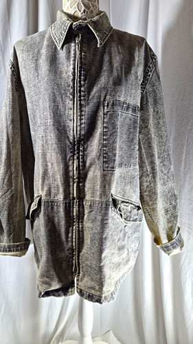 Oska acid wash denim jacket - acid,