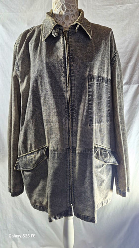 Oska grey acid wash zip - oska,